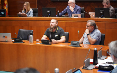 La asociación de productores, en las Cortés de Aragón